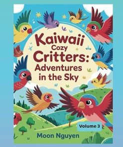 Kaiwaii Cozy Critters: Adventures In The Sky- Volume 3: A Fun and Easy Coloring Book for Kids Ages 3-5
